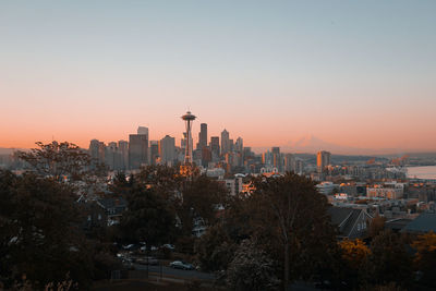 Cityscape at sunset