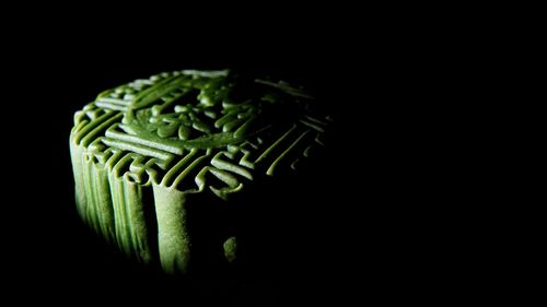 Close-up of vegetables against black background
