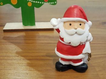 Close-up of toys on table