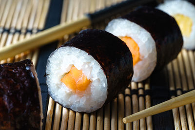 Close-up of sushi