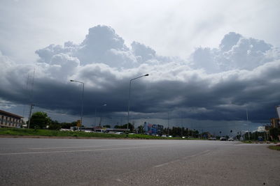 Cloudy sky over city