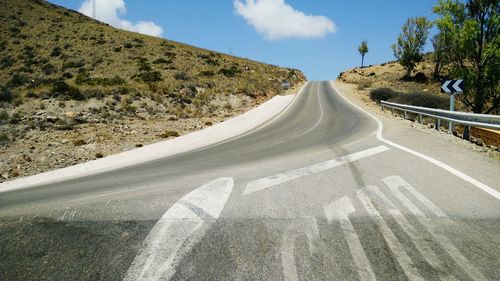 Road amidst landscape against sky