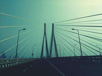 View of suspension bridge