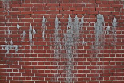 Full frame shot of damaged brick wall