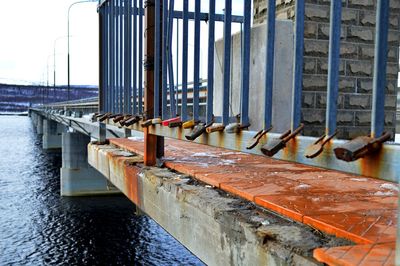 Bridge over water against sky