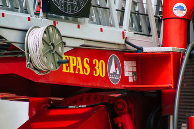 Close-up of a bus