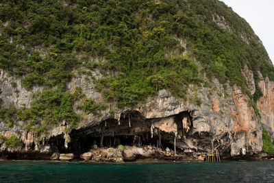 Rock formations in sea