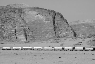 Train in desert wadi rum