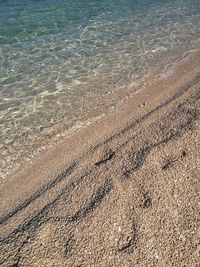 High angle view of beach