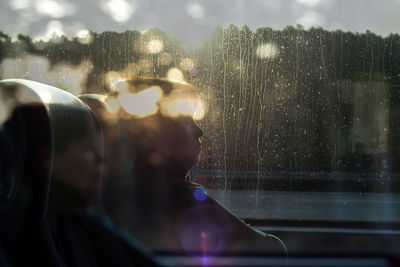Close-up of man in water