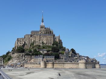 View of historic building against clear sky