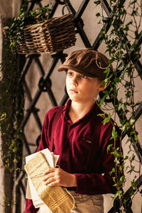 Young woman reading book