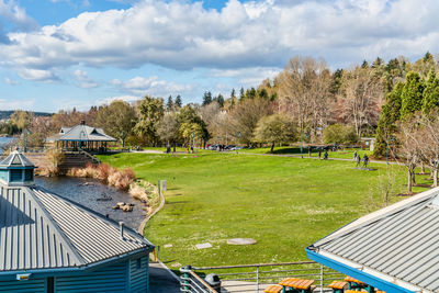 A view of gene coulon park in renton, washington.