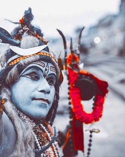 Man dressed as lord shiva