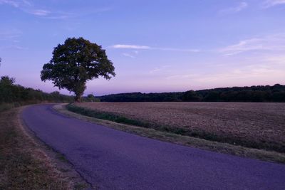 Road amidst field against sky