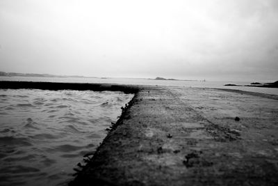 Close-up of sea against sky