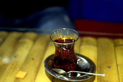 Close-up of drink on table