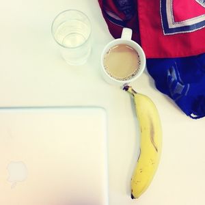 Coffee cup on table