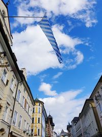 Low angle view of buildings against sky