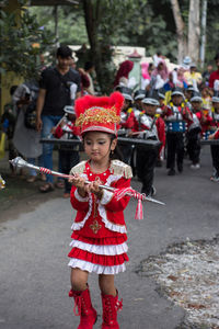 Full length of woman standing in traditional clothing