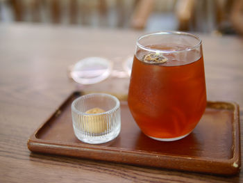 Close-up of drink on table