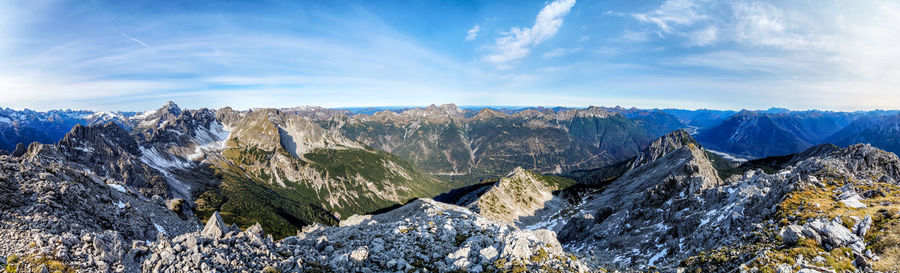 Panoramic view of landscape against sky