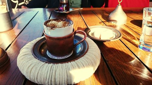 Close-up of food on table