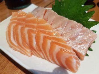 Close-up of fish on plate