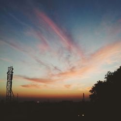 Silhouette of trees at sunset