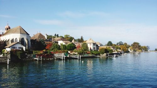 Buildings in distance with waterfront