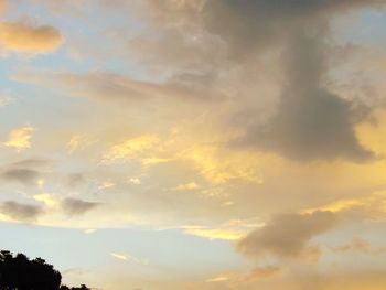 Low angle view of cloudy sky