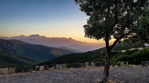 Romantic valley sunset, corse-du-sud