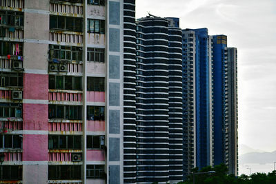 Low angle view of residential building against sky