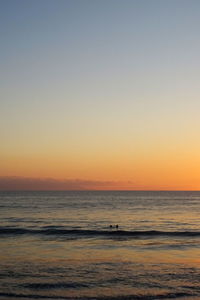 View of sea at sunset