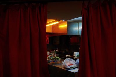 Illuminated restaurant