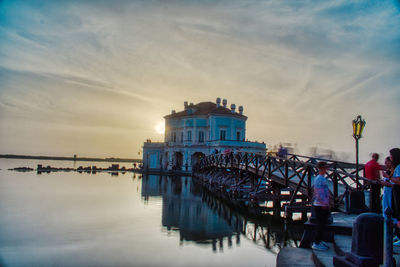 Casina vanvitelliana located on an islet of lake fusaro, in the municipality of bacoli.