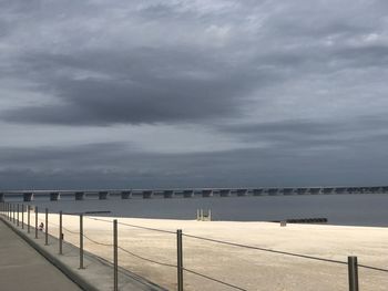 Pier over sea against sky