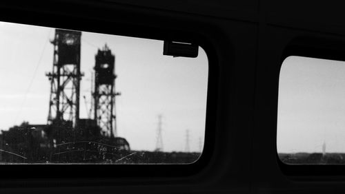 Sunset seen through train window