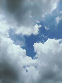 Low angle view of clouds in sky