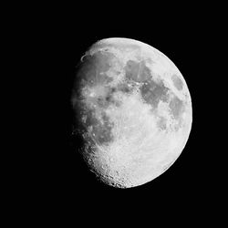 Low angle view of moon in sky