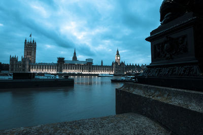 View of building against cloudy sky