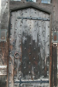 Close-up of closed door