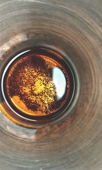 High angle view of drink on table