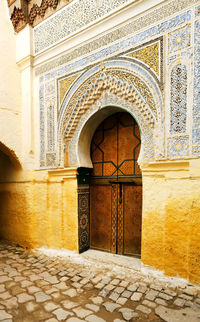 Entrance of historic building