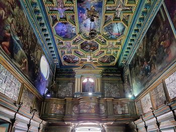Low angle view of ceiling of cathedral