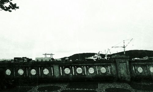 Low angle view of built structure against clear sky