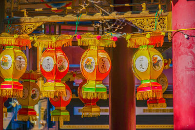 Close-up of christmas decorations