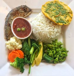 Close-up of food on table