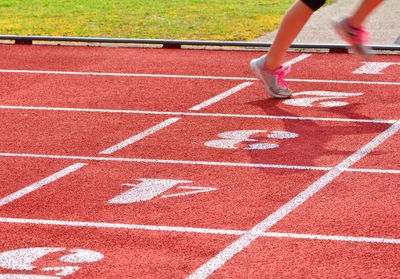 Full length of man running