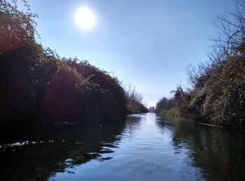 Scenic view of river against sky